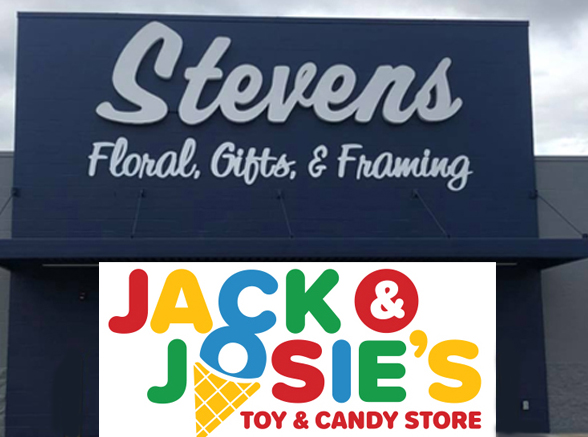 Stevens Floral Gifts and Framing & Jack and Josie's Toy and Candy Store