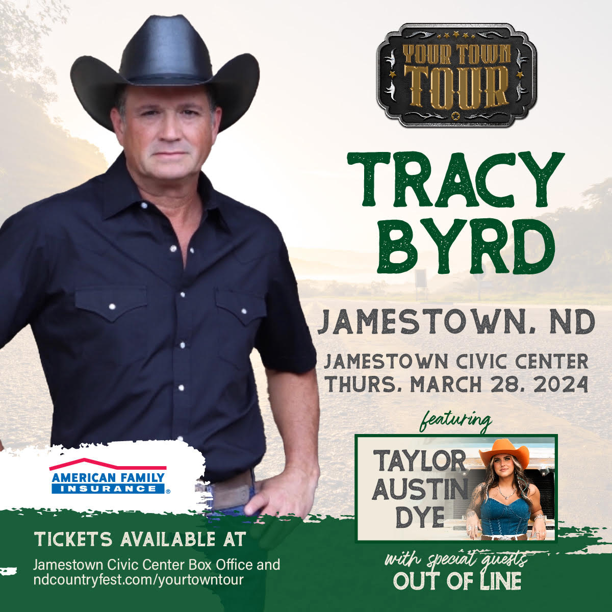 Tracy Byrd VIP Concert Tickets Jamestown March 28, 2024